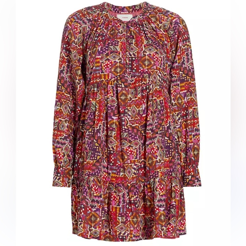 Xirena Abstract Kaleidoscope Button V-Neck Lilith
Dress